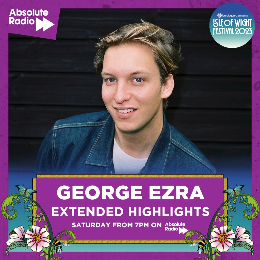 Listen to @absoluteradio this Saturday from 7pm to hear extended highlights from George’s set at @IsleOfWightFest