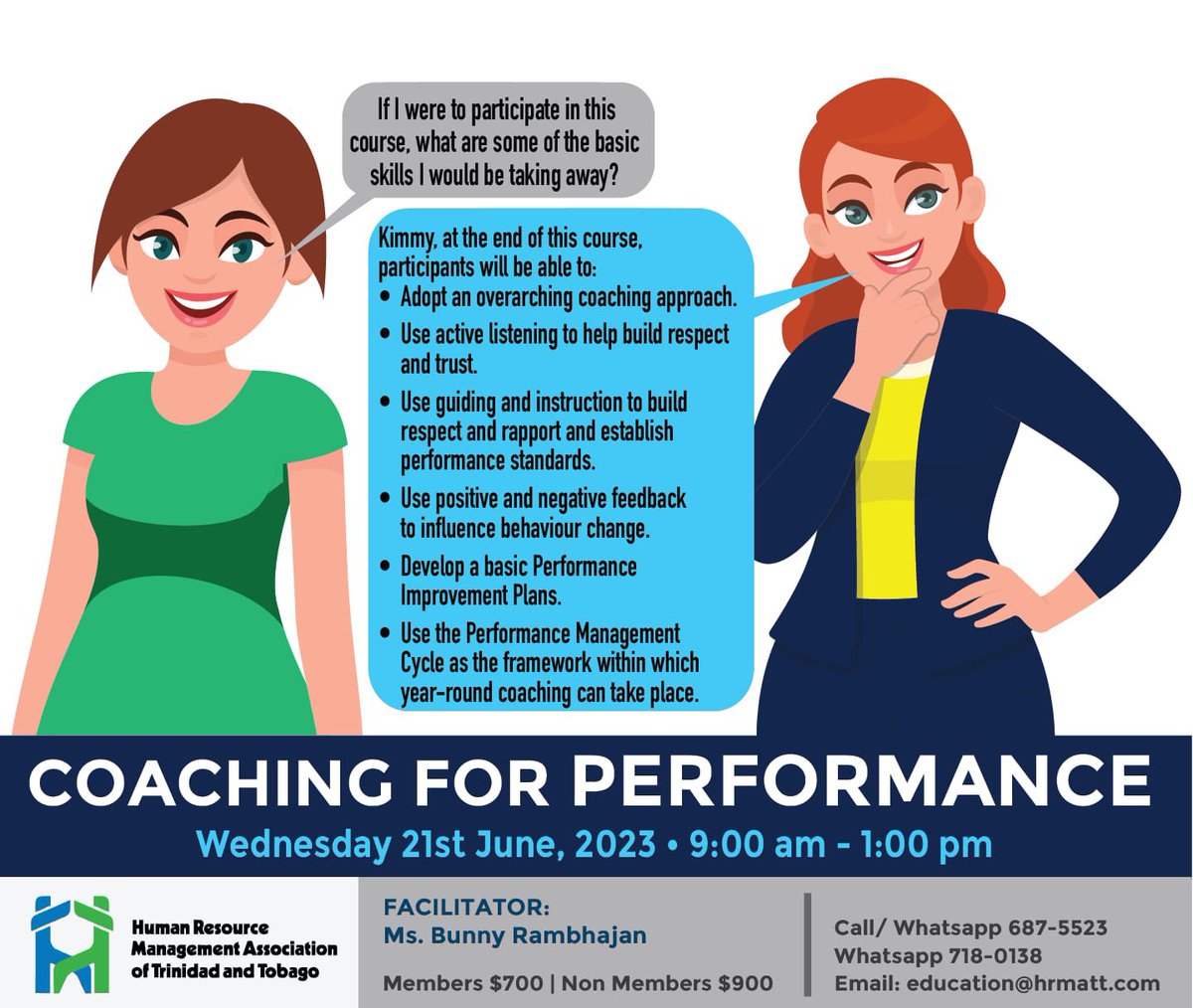 HRMATT1's tweet image. This is an invaluable opportunity to develop and enhance those skills necessary to bring out the best in members of your team
Stay ahead of the game

Register TODAY for “#COACHINGFORPERFORMANCE&quot; Workshop which takes place next week Wednesday

us06web.zoom.us/meeting/regist…

#weareHRMATT