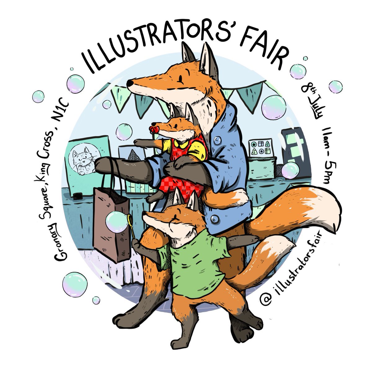 Hi all, 
I’ll be at the @IllustratorsFa1 on the 8th July in London. I’m so excited to be taking part again and seeing all the amazing artwork everyone has been creating. ☺️

#illustratorsfair #festivalofflyers #illustration