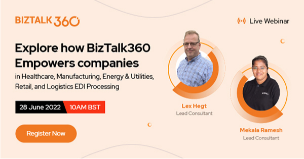 Don't miss out on June 28th, 10 a.m. (BST) webinar with Lex Hegt and Mekala Ramesh Kumar, as they unveil the untapped potential of  #BizTalk360. Gain insider knowledge and secure your spot here: bit.ly/42w2md7. 
#webinar #integration