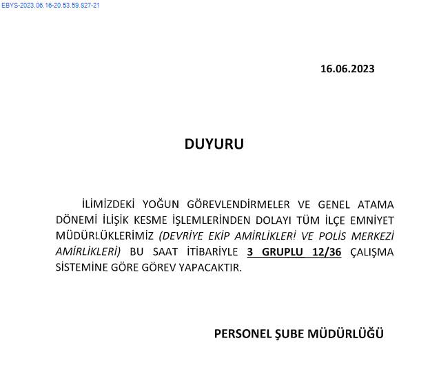 PolislerSayfasi's tweet photo. İstanbul Emniyeti 4 gruplu 12/36 sistemini iptal edip eski sistem olan 3 gruplu 12/24(çakma 12/36) sistemine geçiyor,  çalışma sistemimizin kanunla düzenlenmesi gerektiğinin önemini bir kez daha anladık https://t.co/L3Lsqjv8qw