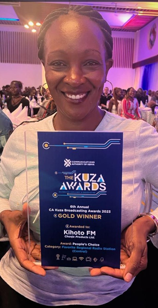 Congratulations Kihooto Fm, thank you for voting for us #KuzaAwards2023 #GalaNight
<a href="/CA_Kenya/">Communications Authority of Kenya (CA)</a>