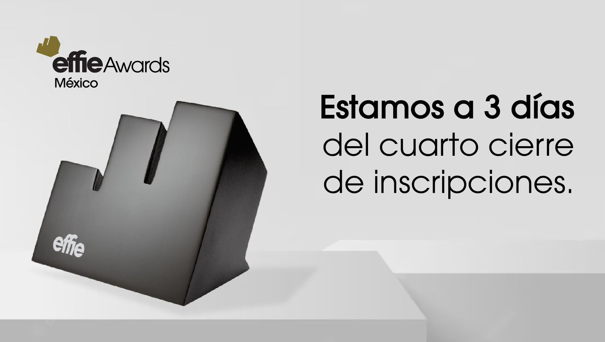 Último conteo, estamos a unos días de marcar el final de la temporada de inscripciones.

No pierdas esta última oportunidad: effie.com.mx/inscribe-tu-ca…

#EffieAwardsMx