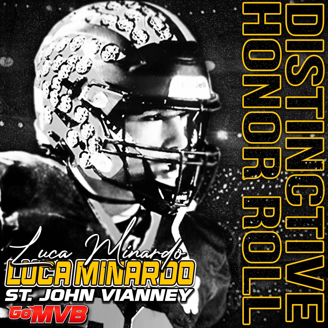 Congrats to Luca Minardo for continuing to crush his academic performances off the field - he achieved Distinctive Honor Roll! 
'24 RB/LB
Saint John Vianney, NJ
More Info: GoMVB.com/lucaminardo
Follow: <a href="/LucaMinardo26/">Luca Minardo</a>
Coach: <a href="/Coach_Papcun/">Coach Papcun</a>

#gomvb #hsfootball #studentathlete