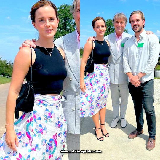 Emma Watson at the Founders Forum at the Soho Farmhouse, Oxfordshire with her brother Alex [June 2023] Photo at: emmawatson-updates.com/2023/06/emma-w…