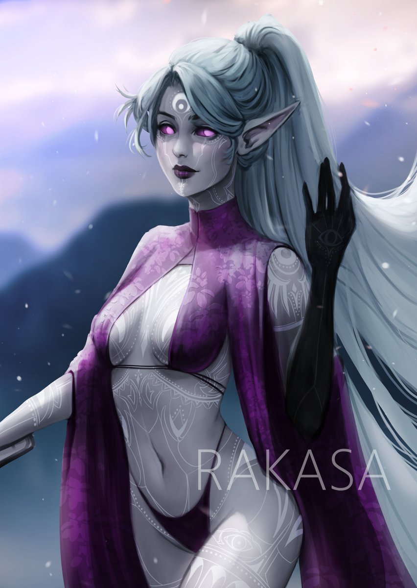 RakasaDemon's tweet photo. Oh yeah I painted several things, maybe I should also post them.
This one was made during the subathon, as an example of how I render my paintings! https://t.co/qPt2bYuuOh