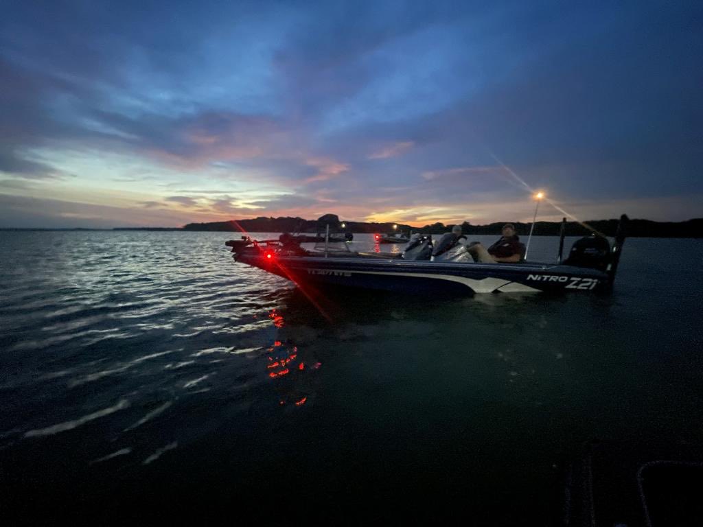 mike_zierath's tweet image. Great picture of my fishing partner and I last weekend right before take off! Beautiful sunrise about to happen! #RayRoberts #TexasBASSNation