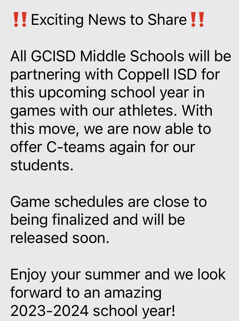 Lady Colt Athletics on Twitter "‼️Exciting News to Share‼️ All GCISD