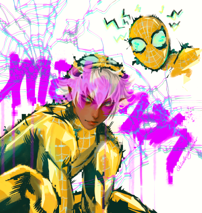 LuoBinghesChair's tweet photo. spidey-mammon?? Yessir🫡💛#obeyme #Mammon #fanart https://t.co/pT7cFJ3i4o
