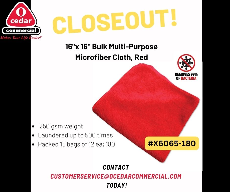 NexstepOCedar's tweet photo. You don't want to miss this closeout deal! Contact Customerservice@ocedarcommercial.com today! https://t.co/t2qECCVvDc