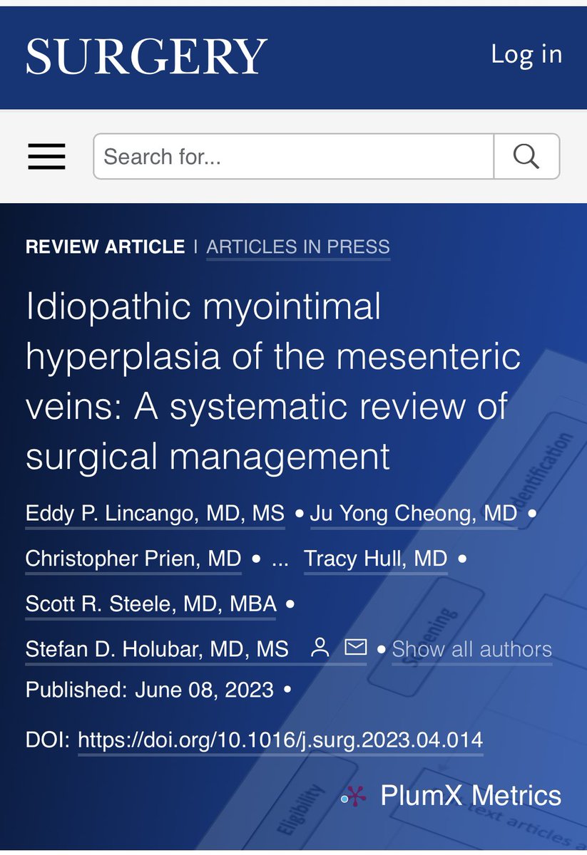 Congrats <a href="/DoctorEddyMD/">Eddy P. Lincango</a> on another great study! Happy to be a part of this study team! <a href="/drtracyhull/">Tracy Hull</a> <a href="/HolubarStefan/">Stefan Holubar MD MS</a> <a href="/ScottRSteeleMD/">Scott R. Steele</a>