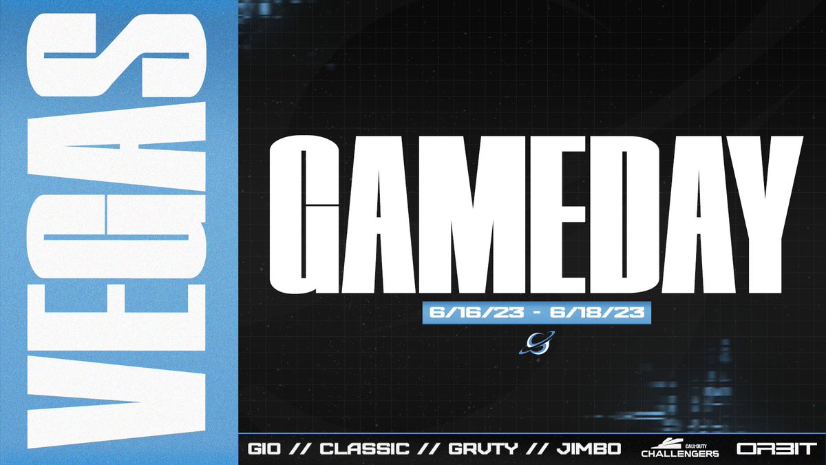 OrbitGG's tweet photo. Today is gameday from Las Vegas, Nevada #CDLChamps Good Luck!
🔵@tomGRVTY
⚪@Gio1OF1
🔵@Jimbolah
⚪@Classic
#OrbitZone🚀 https://t.co/4n1Vdg9OMR