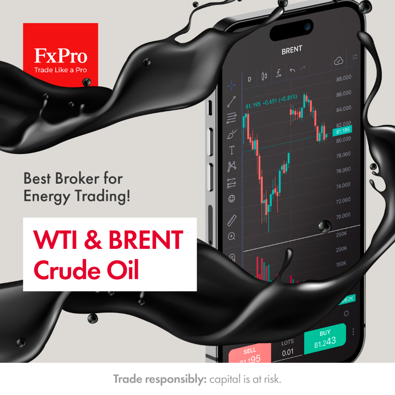 FxProGlobal's tweet photo. Energy Market trading at your fingertips! Get the FxPro app to trade Crude Oil on the go