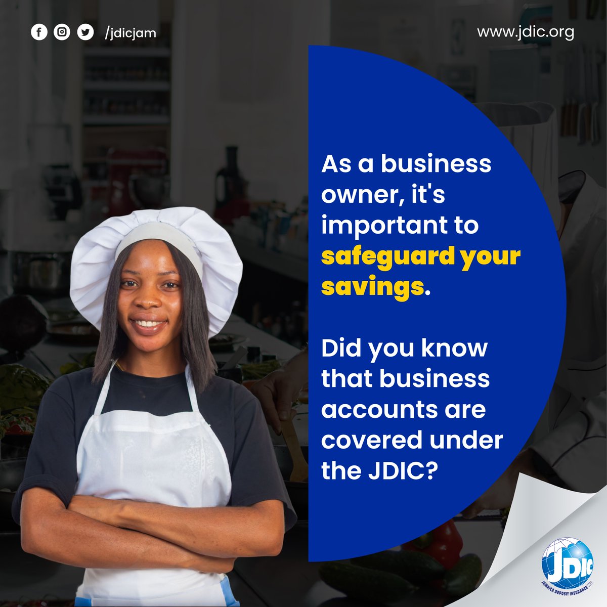 JDICJam's tweet image. 💼 As a business owner, protecting your hard-earned savings is paramount. 

Did you know that your business accounts are fully covered under the JDIC (Jamaica Deposit Insurance Corporation)?

Secure your financial future with peace of mind! #jdic  #depositinsurance