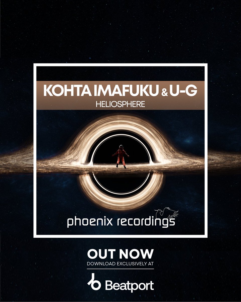 🆕 Kohta Imafuku & U-G « Heliosphere » 🎧 Beatport exclusive OUT NOW 👉🏻 NIX.lnk.to/Heliosphere 🇯🇵@Kohta_Imafuku and Yuji Takahashi aka @ug_uplifting teamed up for their Phoenix debut collaboration #Heliosphere, an out-of-this-world #UpliftingTrance stormer going at lightspeed.