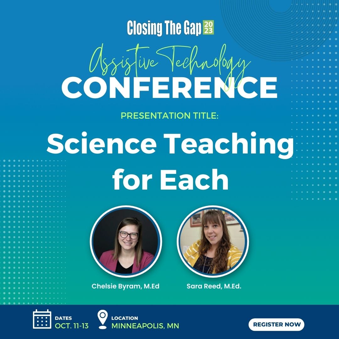Butterfly_Byram's tweet photo. Come learn with us in Oct! We have a high school science unit that is fully inclusive to share. Great things happen when content experts and learning experts join forces. Students learn at high levels as a result. #EssentialElements #DLM #NGSS #inclusivescience @ATClosingTheGap https://t.co/EOTQafvLly