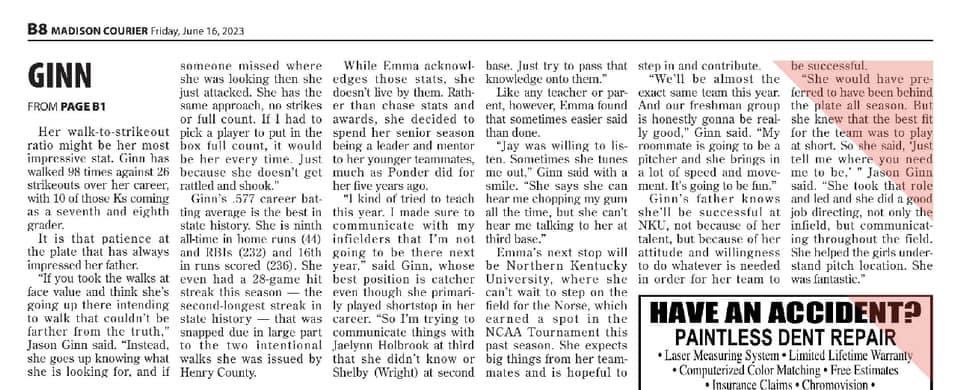 Trimble County Softball tweet media