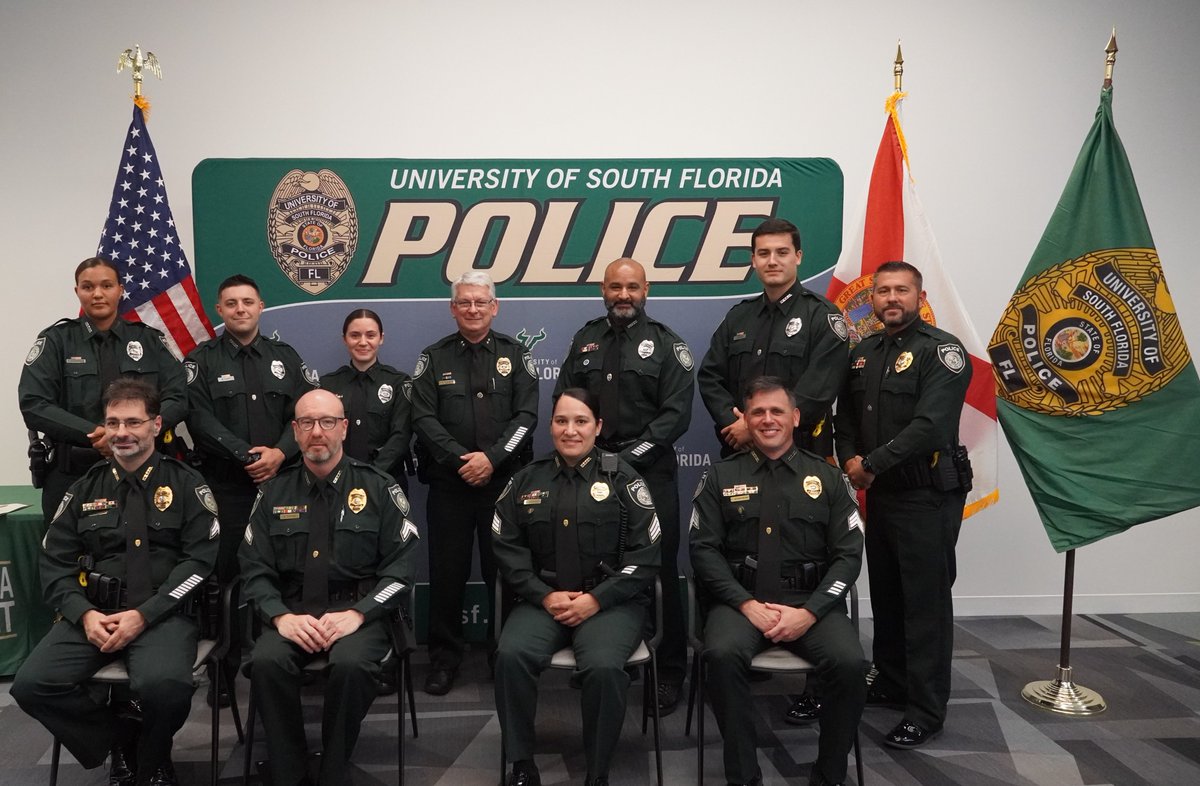 USFPDTampa's tweet photo. Proud to share a few pics from USFPD’s Swearing-In Ceremony for our latest promotions and newly hired Officers. Please join us in congratulating them &amp; wishing them future success.👏👏👏🙏
#USFPD https://t.co/EoCbrl93N7