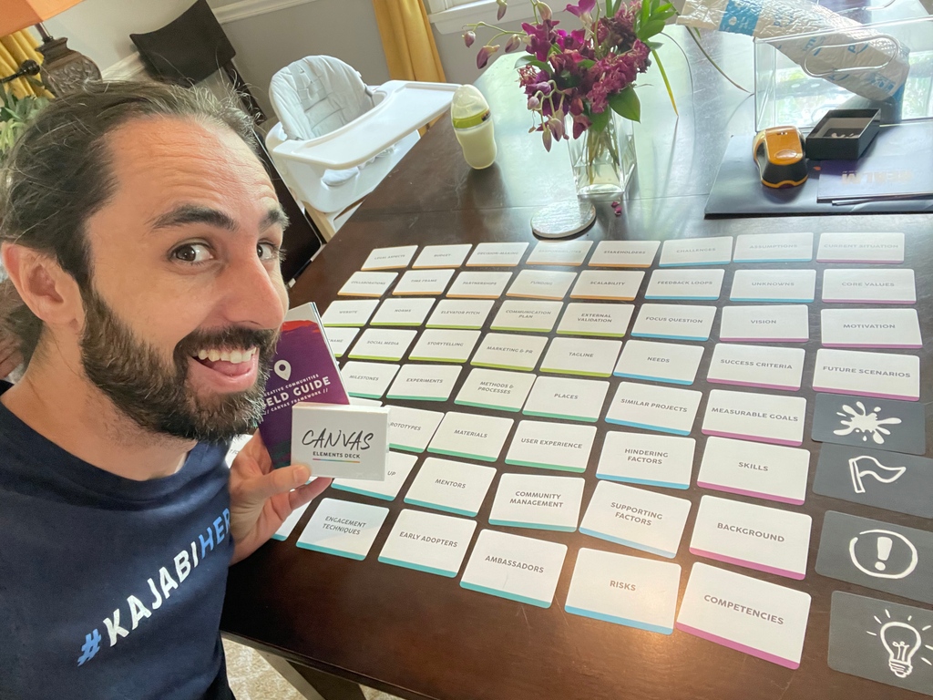 Working on a new facilitator card deck to help people map out the different aspects to consider when designing a creative community initiative...