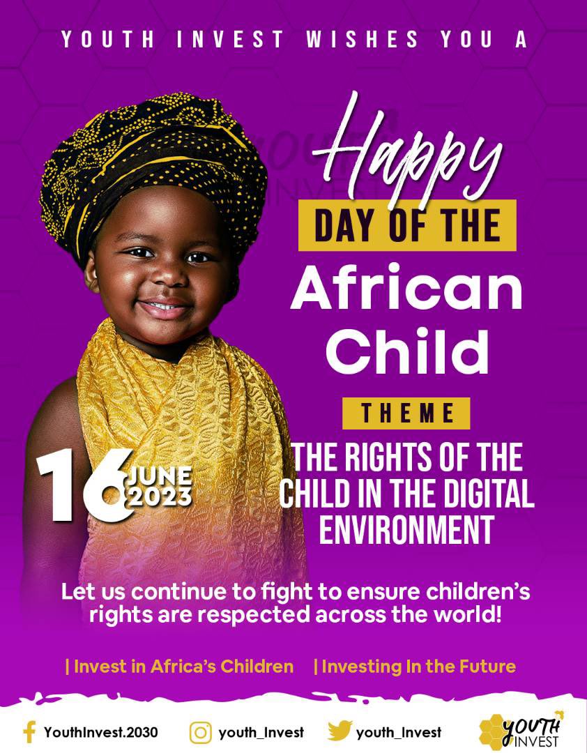 Happy Day of the African Child! 
#DAC2023 
#investinginchildren 
#investinginthefuture
