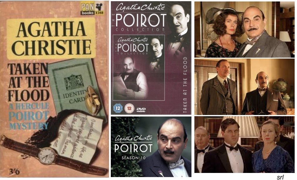 3:50pm TODAY on #ITV3

From 2006, s10 Ep 4 of “Agatha Christie’s Poirot” - “Taken at the Flood” directed by #AndyWilson from a screenplay by #GuyAndrews

Based on #AgathaChristie’s 1948 #Poirot novel📖

🌟#DavidSuchet #JennyAgutter #RichardHope #DavidYelland #CeliaImrie