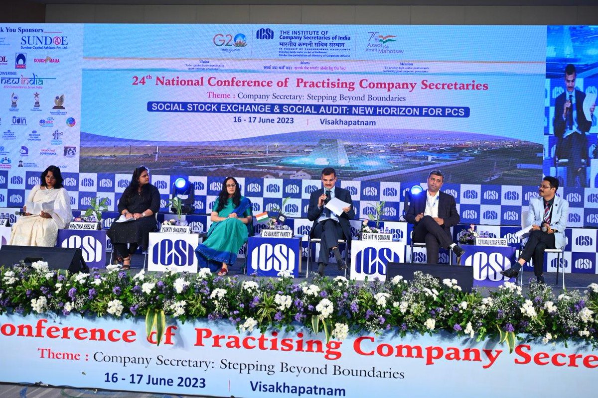 icsi_cs's tweet photo. 24th National Conference of #PCS Second Technical Session - Social Stock Exchange & #SocialAudit: New horizon for #PCS #ICSIPCS @g20org @AmritMahotsav https://t.co/Rrhyb6Ngdk