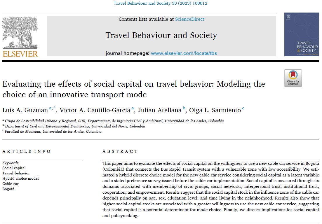 lu_guzma's tweet photo. Ahora en nuestro último #PaperSur publicado en @Transport_ELS, mostramos como el capital social (el cual medimos) en #TransMiCable ha tenido un impacto positivo muy importante. Algunos resultados👇
#OpenAccess https://t.co/FArSWkHFeI