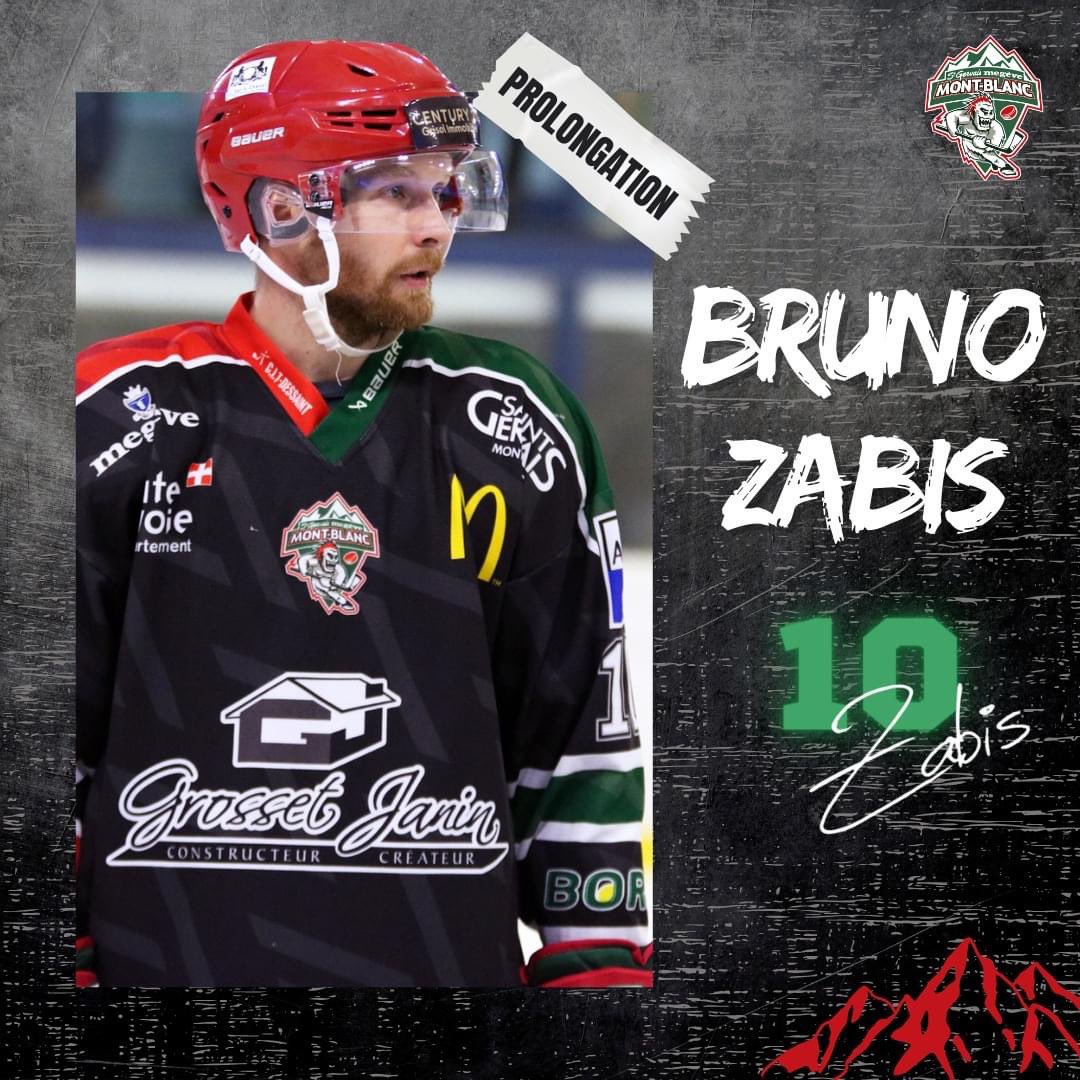 🟢 𝗜𝗡𝗙𝗢 𝗠𝗘𝗥𝗖𝗔𝗧𝗢 🔴

Nouvelle prolongation pour les Yétis du Mont-Blanc ! 𝗕𝗿𝘂𝗻𝗼 𝗭𝗔𝗕𝗜𝗦 entamera sa 3e saison sous les couleurs du club la saison prochaine. 
L'attaquant mettra une nouvelle fois son excellente vision du jeu au profit de l'équipe !