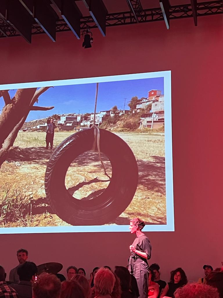 WhatDesignCanDo's tweet image. &quot;Architecture and urban design need to fix our broken cities&quot; – hear, hear, Loreta! 

The architects behind Taller Architects found a way to use dumped tires in Tijuana to guide excess rainwater to the sea – creating a green public space for the community. #WDCDCircularShowcase