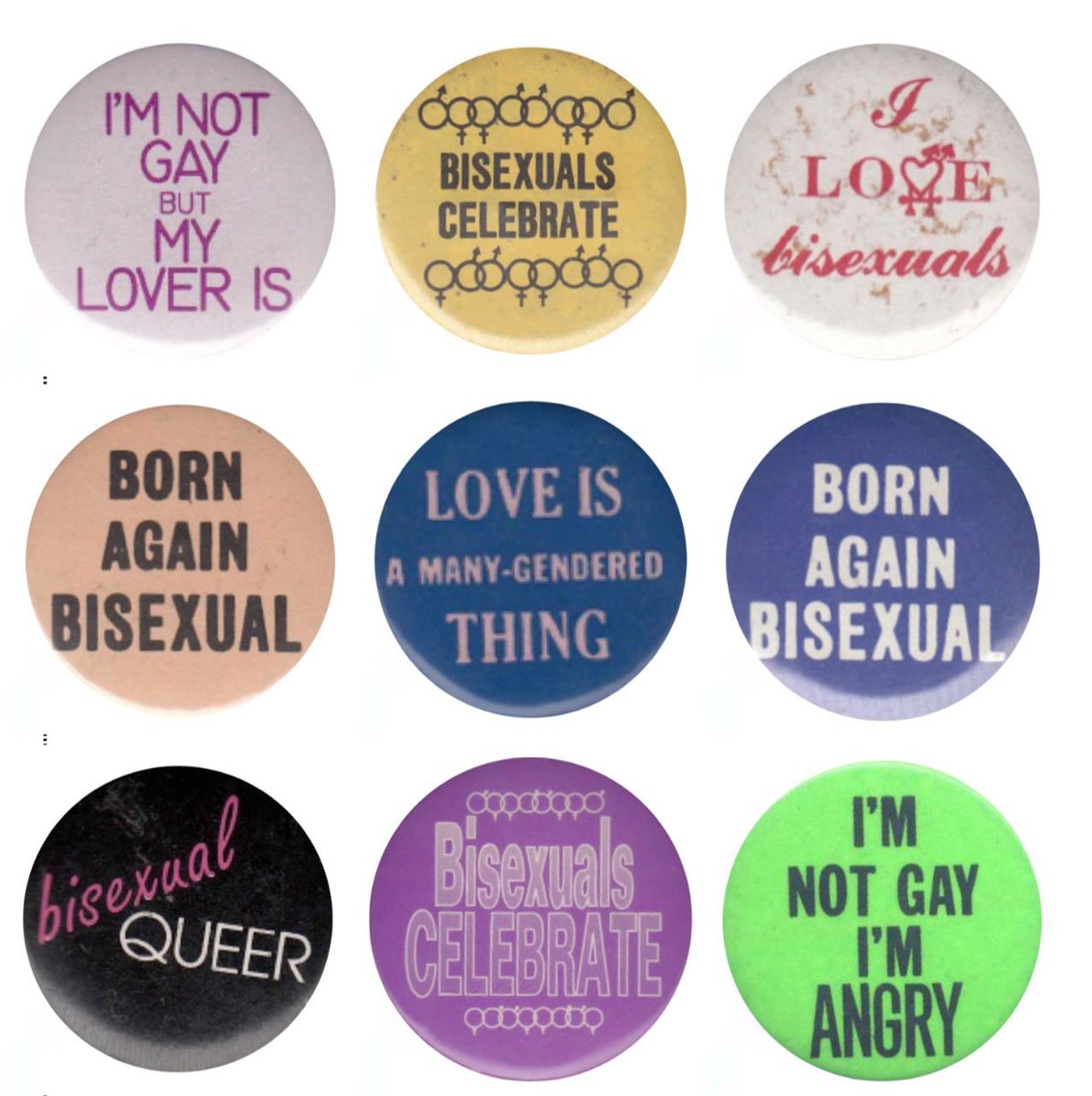 Elizabeth 🌘 On Twitter Rt Forbisexuals Some Vintage Bisexual Pins 