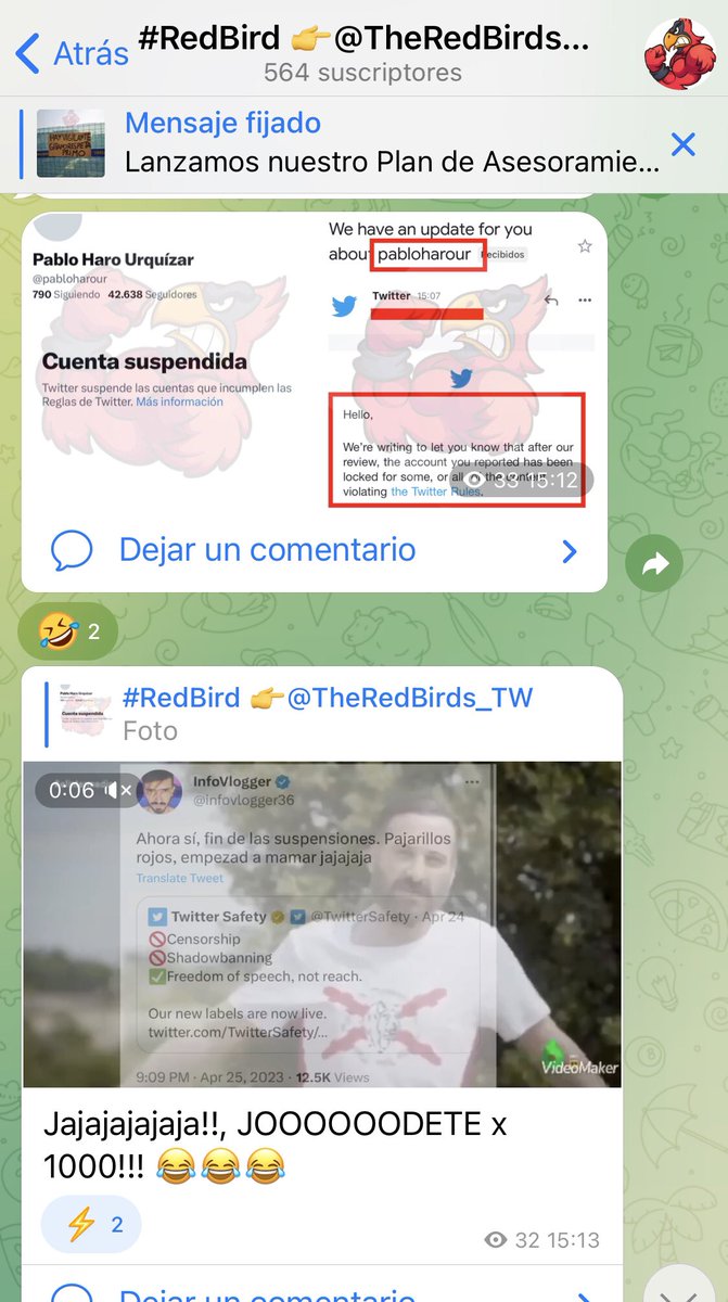 TheRedRedBird's tweet image. Eh!, te has quedado sin comer 😘
t.me/TheRedBirds/90…