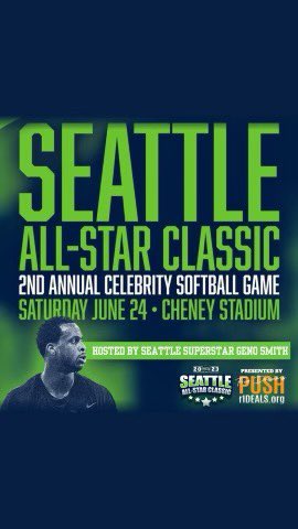 Hey Seattle! Join me on June 24th at Cheney Stadium for the 2nd Annual Seattle All-Star Classic Celebrity Softball Game, presented by PUSH For Dreams! Secure your seats today at SeattleAllStarClassic.com. I can’t wait to see you there!
#SASC2023 #Seattle #celebritysoftballgame