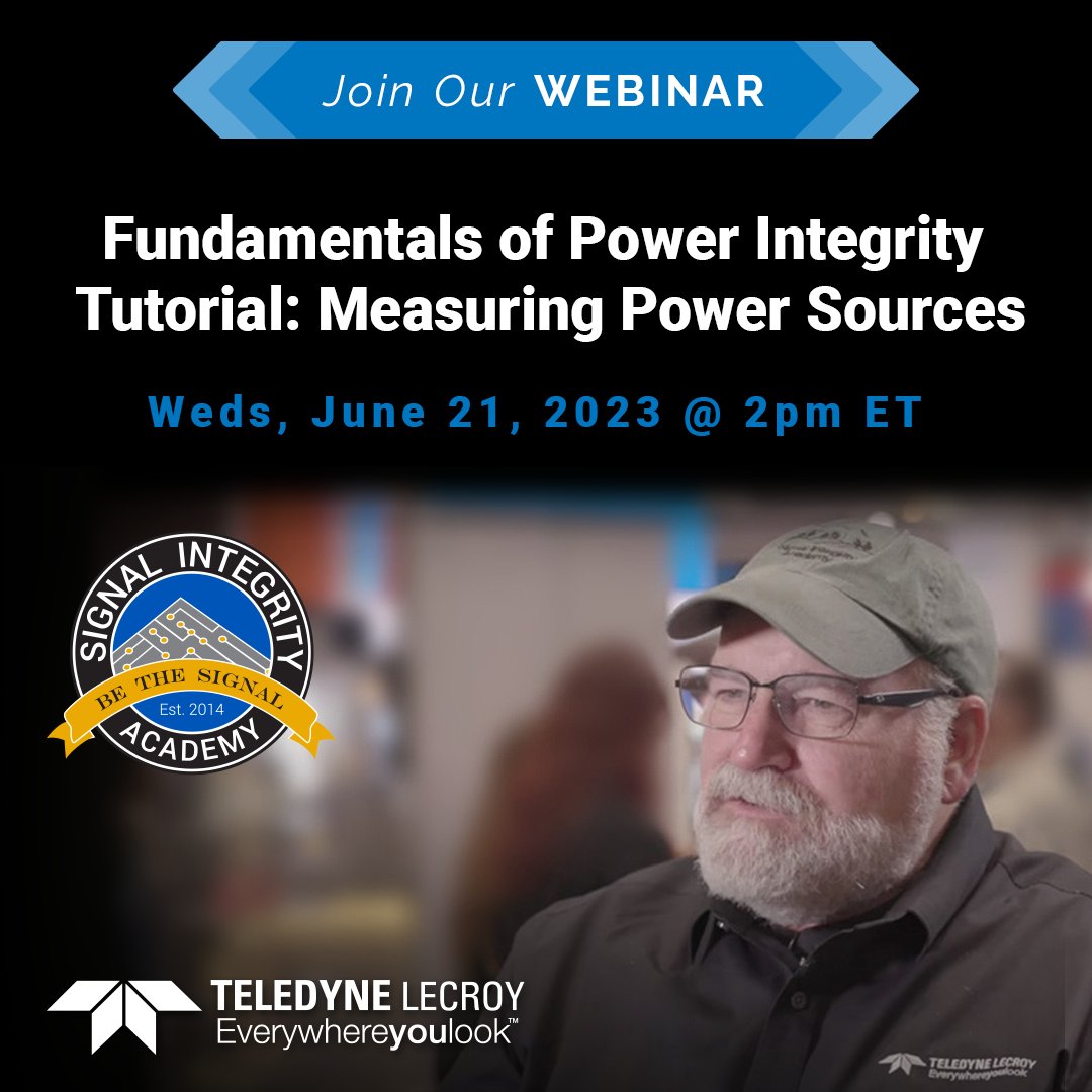 Join @TeledyneLecroy and Prof. Eric Bogatin for a webinar on June 21 to learn 3 measurement techniques to characterize the VRM properties and noise in your PDN. 
Register here: fal.cn/3z9N6