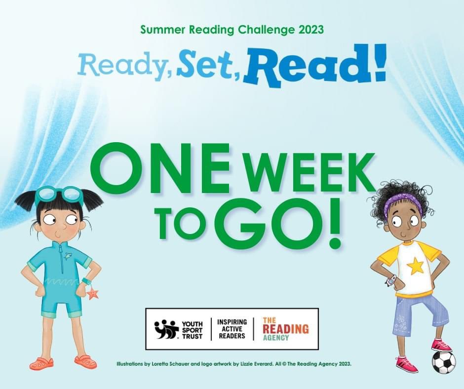 InverclydeLibs's tweet photo. We're super-excited...just over one week until we launch this year's Summer Reading Challenge, #ReadySetRead! 🌞📚🥰
📆 Sign up from 24th June https://t.co/JG74KsaC9X