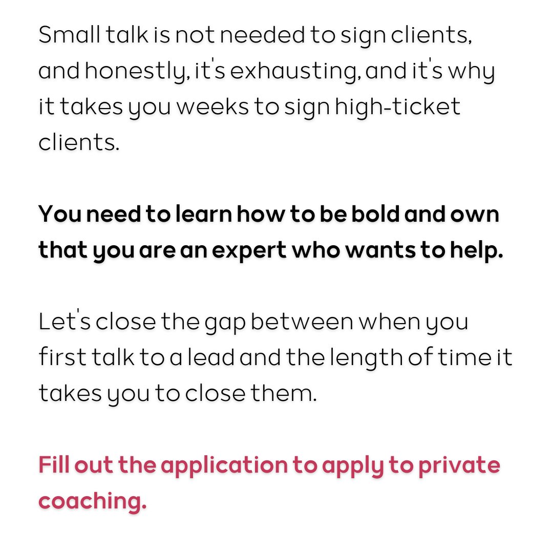 CandaceChatman_'s tweet photo. Stop entertaining small talk because you "want to build a connection first"

You're getting ghosted or friend-zoned because you're not boldly communicating your value as a coach from the beginning of the conversations. 

Apply to private coaching. https://t.co/TC1Dw5crxu