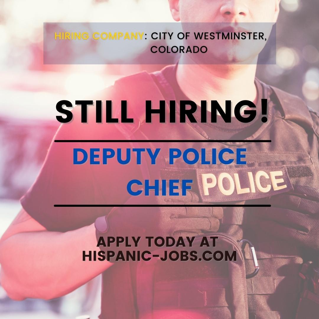 JOB: Deputy Police Chief

Apply now!
👉  buff.ly/3N5DZ1m

#JoinTheForce #LawEnforcementLeadership #DeputyPoliceChief #police #job #work #hispanic #latino #bilingual #spanish #latinojobs #bilingualjobs #hiring #stillhiring #opportunities #jobsearch #jobposting #jobvacancy