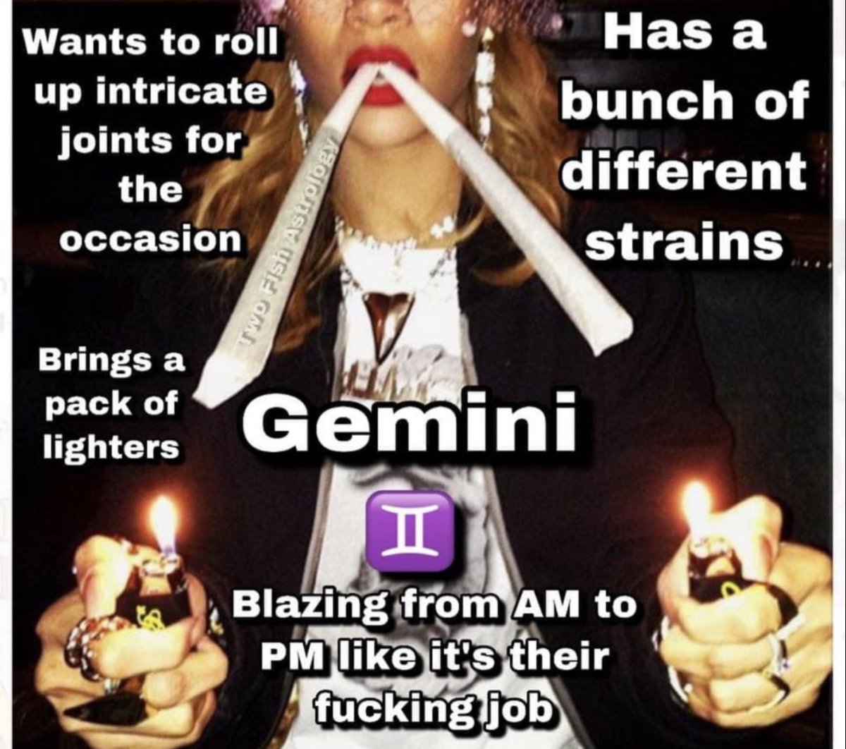 The Stoned Zodiac on 4/20

Post #3 Pisces ♓️ Aries ♈️ Taurus ♉️ Gemini ♊️ 
#Mmemberville #CannabisCommunity #StonerFam