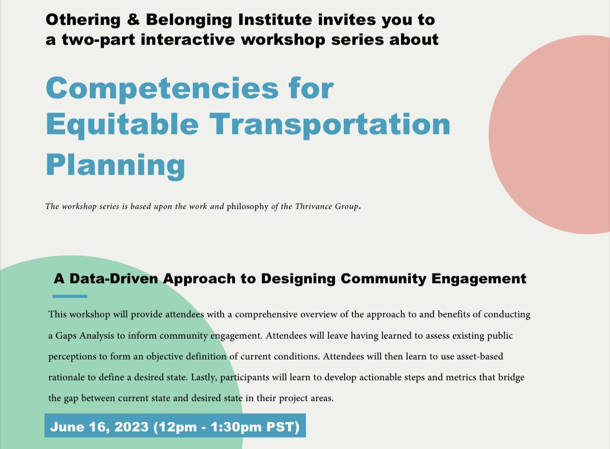 ThrivanceGroup (@thrivancegroup) on Twitter photo Join Thrivance Group today at 12pm PT for a complimentary virtual workshop, hosted by <a href="/oandbinstitute/">the Othering & Belonging Institute at UC Berkeley</a>, to learn about our Data-Driven Approach to Designing Community Engagement
Register here: eventbrite.com/e/a-data-drive⦠Join Thrivance Group today at 12pm PT for a complimentary virtual workshop, hosted by <a href="/oandbinstitute/">the Othering & Belonging Institute at UC Berkeley</a>, to learn about our Data-Driven Approach to Designing Community Engagement
Register here: eventbrite.com/e/a-data-driveā¦