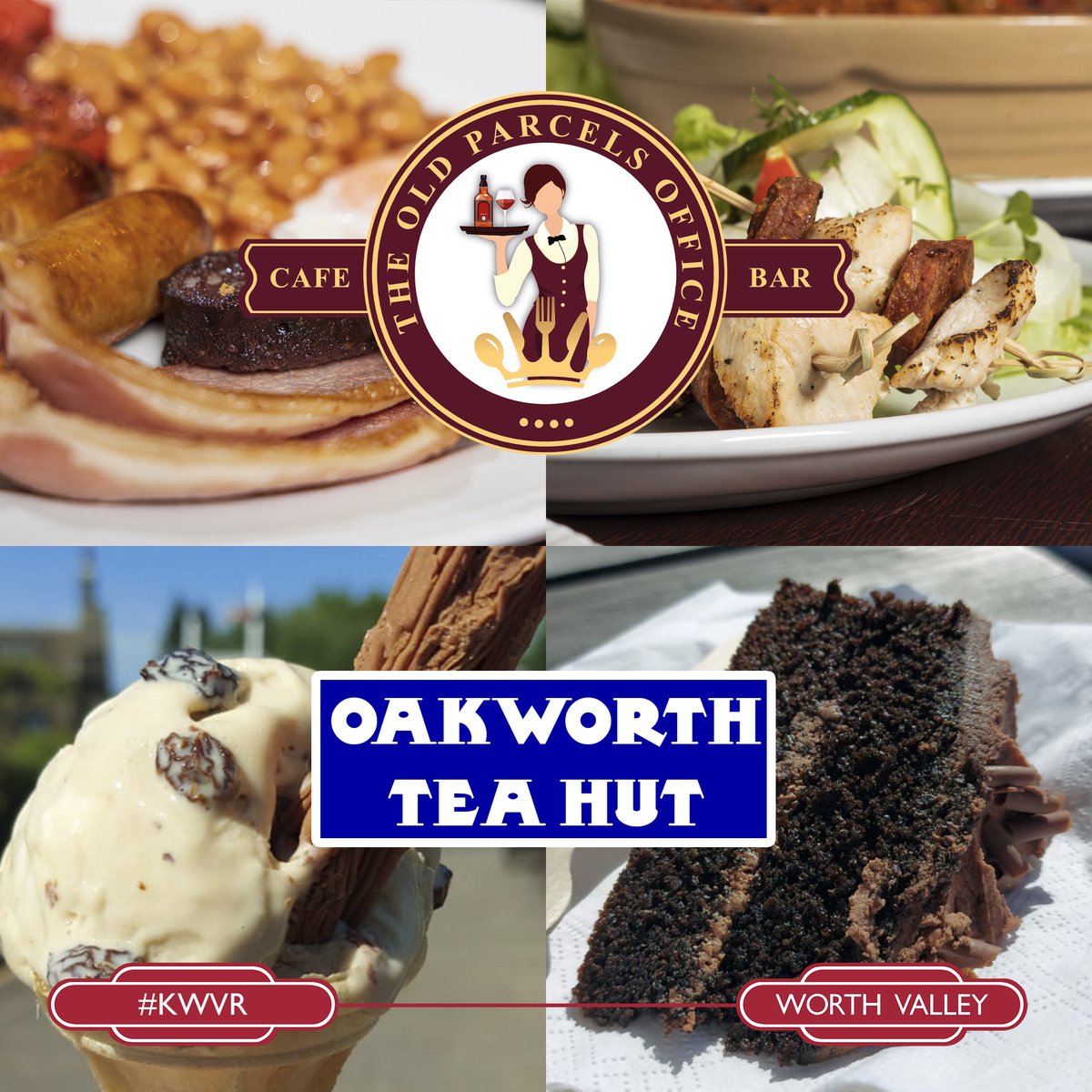 The Old Parcels Office at Keighley Station, Oakworth Tea Hut & The Buffet Car at Oxenhope are all open this weekend.

Enjoy Ice-Cream, Cake & Coffee at Oakworth, hot & cold sandwiches at Oxenhope with breakfast, main meals and a well-stocked bar at Keighley.