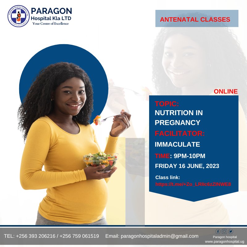 For those that didn't manage to attend the physical classes, we got you covered with the online. Don't miss the online classes from 9:00pm - 10:00pm.
#antenatalcare #onlineclasses
#safemotherhood