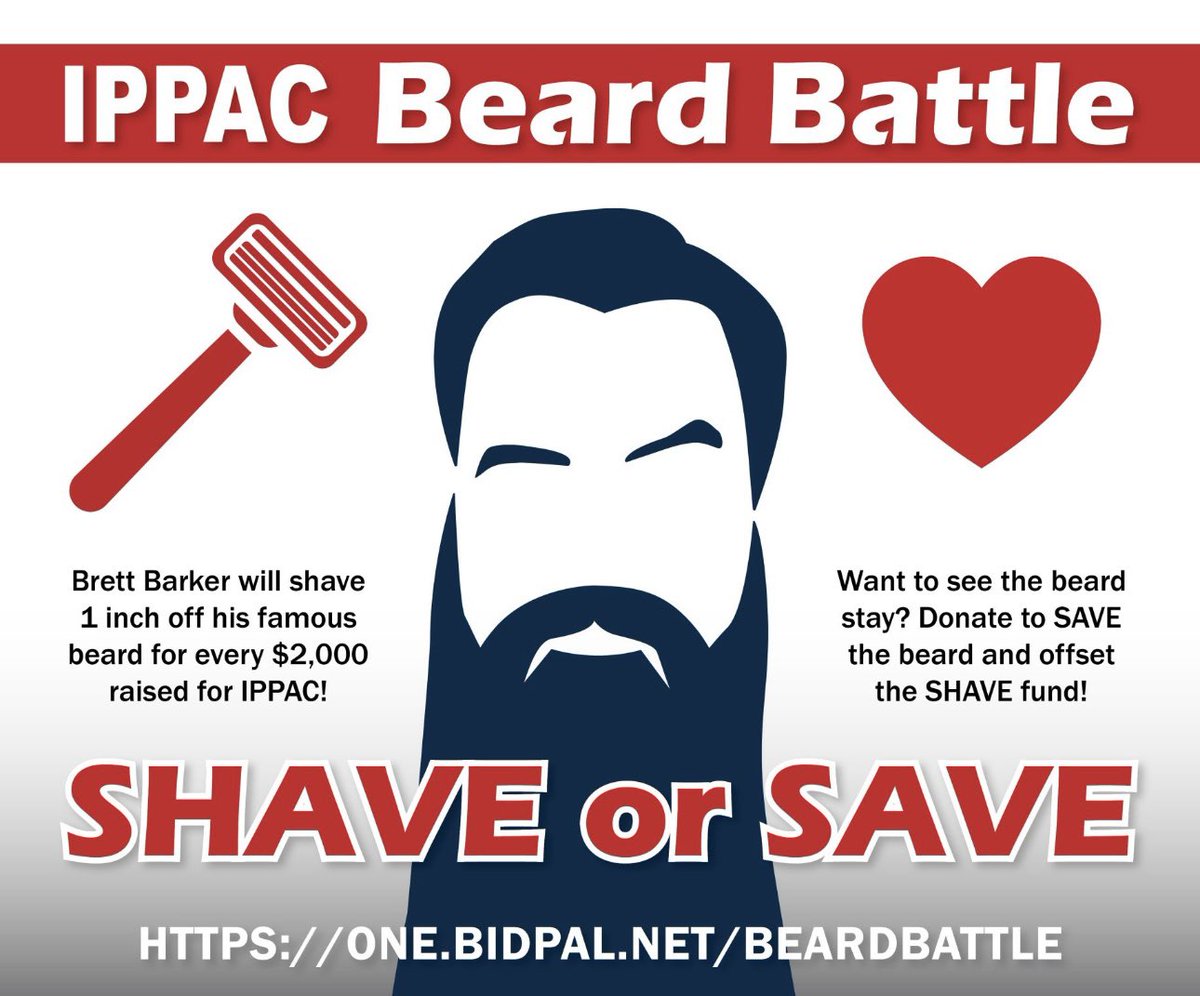 brettbarker's tweet photo. I could really use some #TeamSave folks to rescue the #beard in the next few hours! Some large checks have come in for #TeamShave 😬 https://t.co/SXNOJdPKHb https://t.co/KDZEPYHu9i