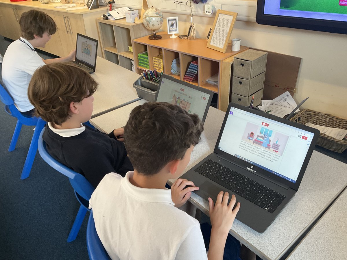 FPS_Computing's tweet image. Year 6 have been looking at alternative endings to Little Red Riding Hood as a model for how to create their own adventure story. They planned one this week and will make their own story next week. 🐺