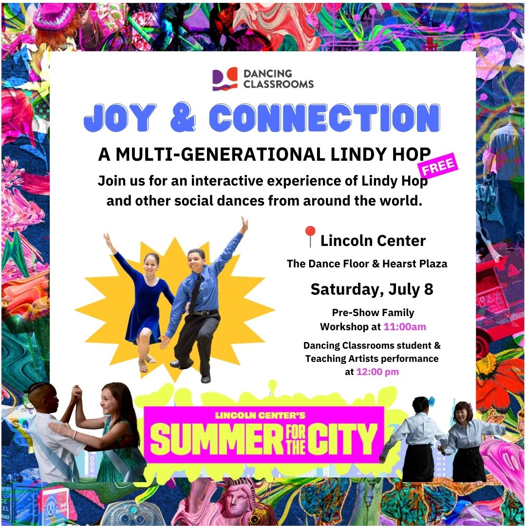 #DancingClassrooms is joining @LincolnCenter 's #SummerForTheCity on July 8th!

Learn more at lincolncenter.org/.../summer.../…