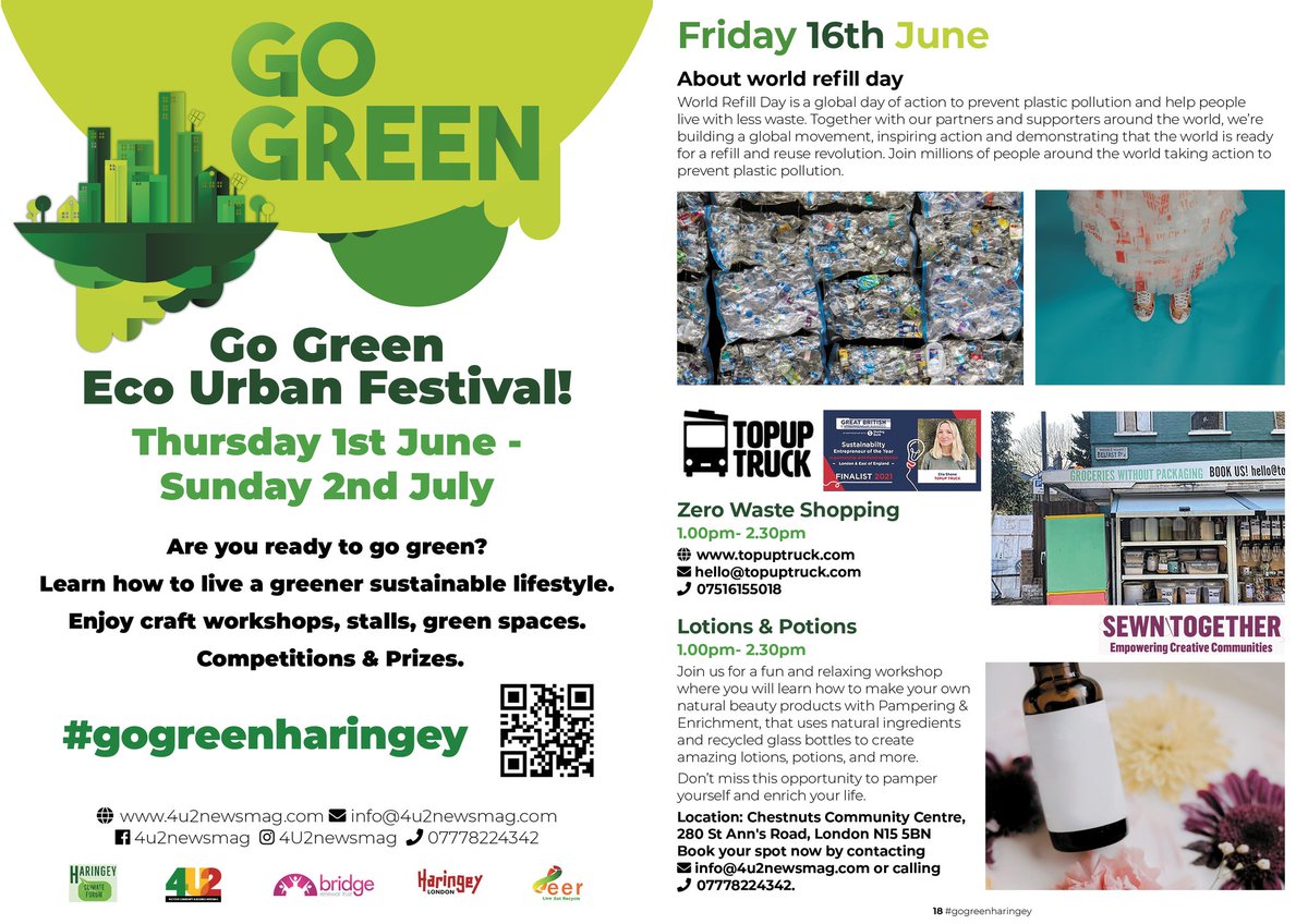 Today is world refill day! 
Why not celebrate our Haringey small businesses like <a href="/topuptruck/">TOPUP TRUCK</a> and Harmless Store in Hornsey/ Crouch End
#haringey #gogreen #greenweek #haringeygogreen #sustainability #gogreenharingey #refillday