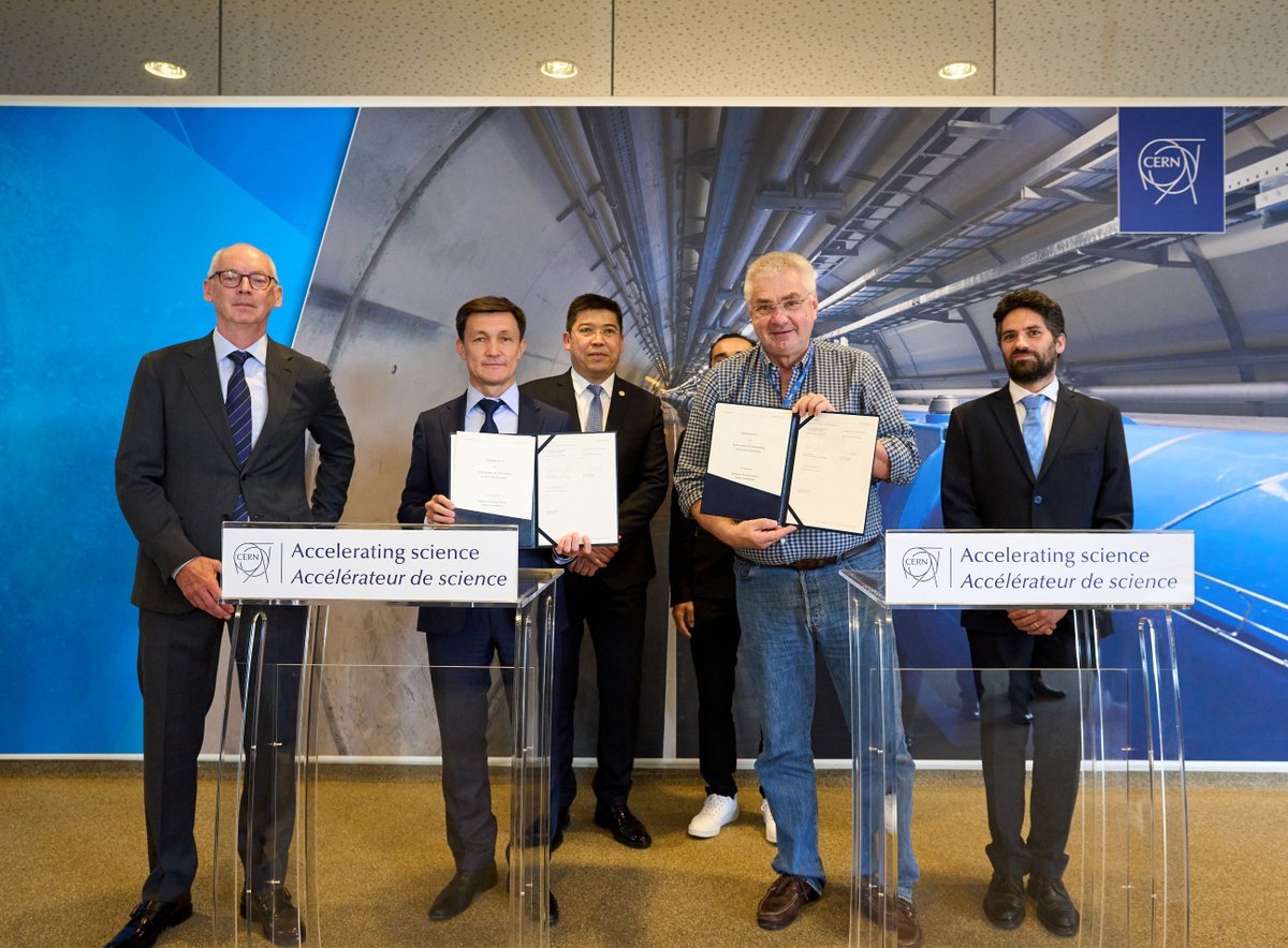 Earlier this week, the Institute of Nuclear Physics (INP) Kazakhstan signed the Memorandum of Understanding for the NA62 experiment. INP Kazakhstan is now a member of the NA62 collaboration, making NA62 the first CERN experiment where a Kazakh institution is officially involved.