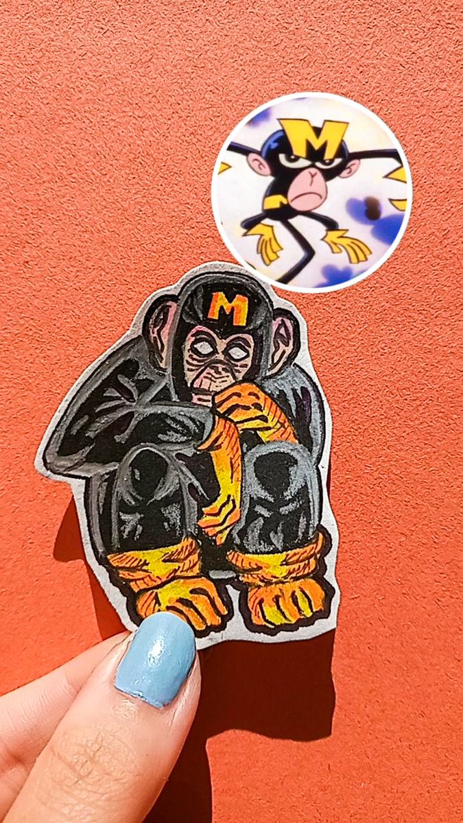 pez_panda's tweet photo. El otro personaje que agregue fue a Monkey, el único Mono con superpoderes que combate el crimen mientras se come unas banana 🍌 https://t.co/vXpzABt1Aw