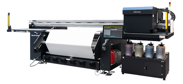 PrintAction's tweet image. @MimakiUSA introduces the Tiger600-1800TS, a roll-to-roll sublimation transfer inkjet textile printer with a max speed of 550 m2/h &amp;amp; a compact design. Official sales launch in fall 2023. 🖨️✨ #TextilePrinter printaction.com/mimaki-usa-unv…