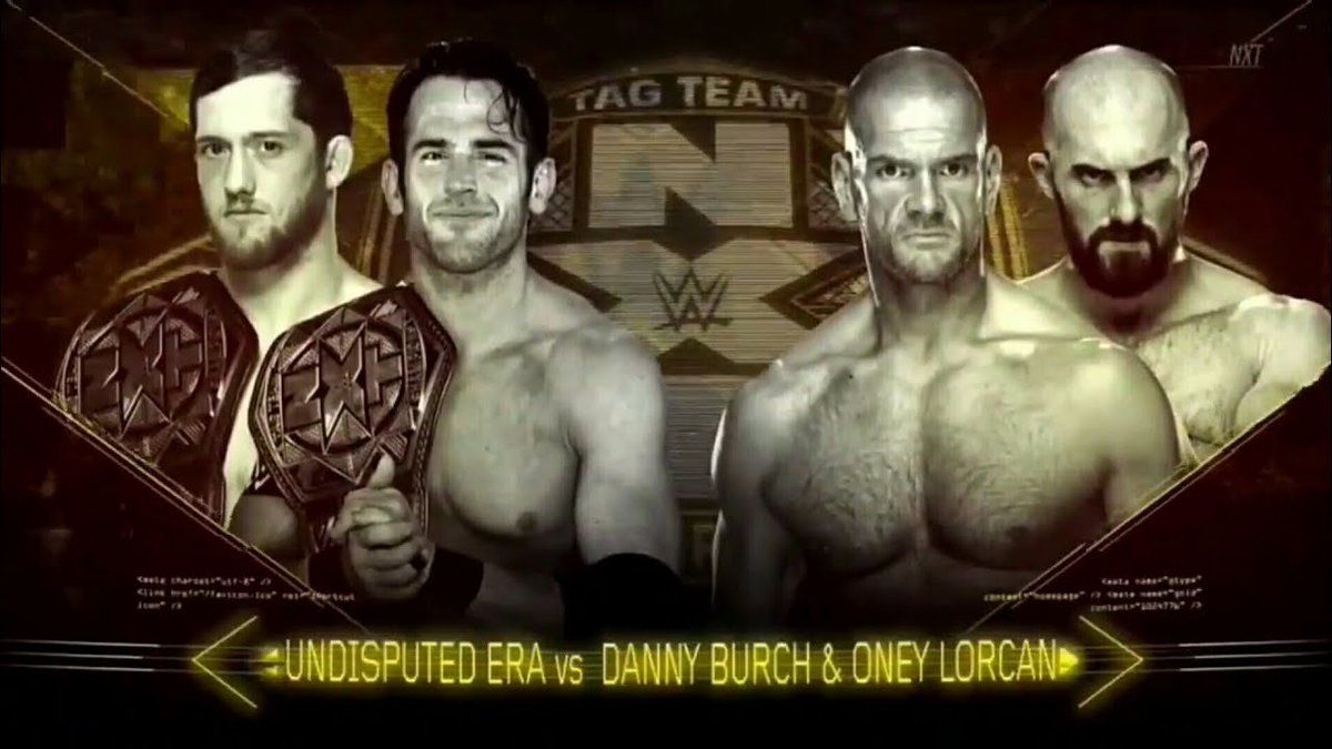 6/16/2018

The Undisputed Era defeated Danny Burch & Oney Lorcan to retain the NXT Tag Team Championship at TakeOver: Chicago II from the Allstate Arena in Chicago, Illinois.

#WWE #WWENXT #TakeOver #ChicagoII #RoderickStrong #KyleOReily #DannyBurch #OneyLorcan