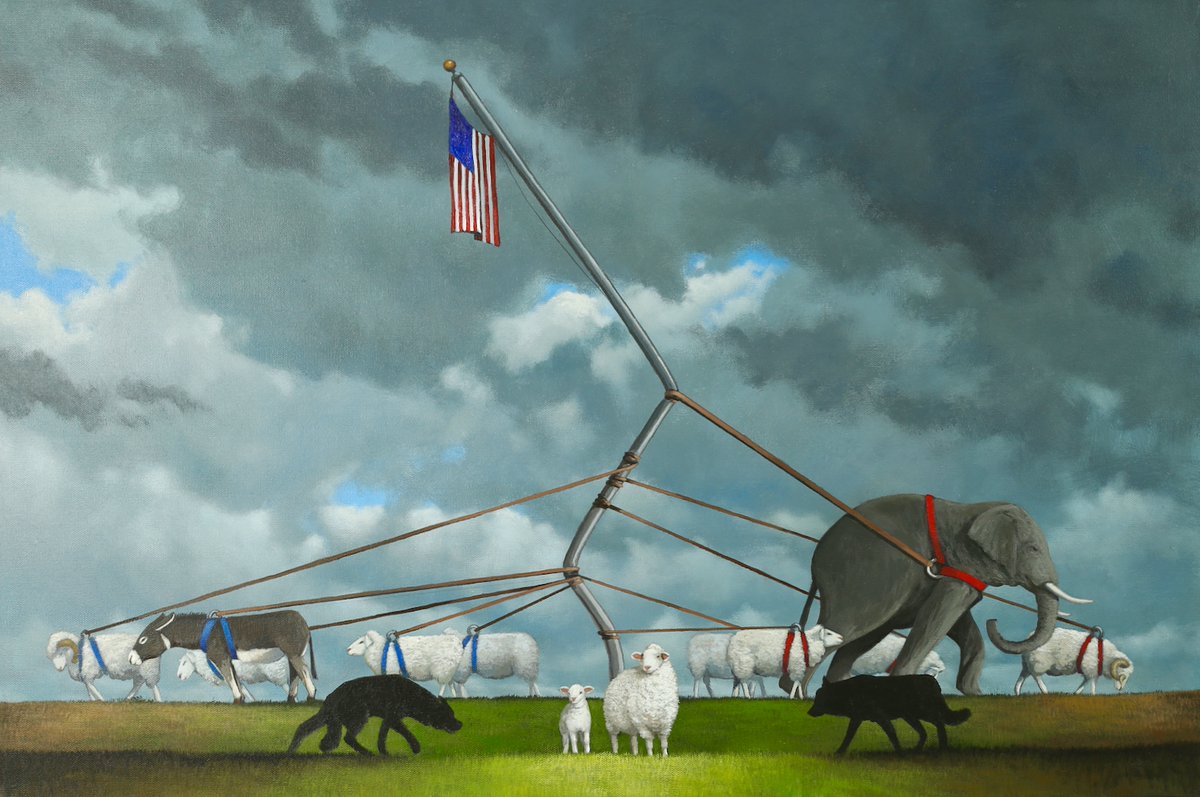 gagnonstudio's tweet photo. Facebook, Instagram and TikTok won't let my newest painting get any reach.  Must not like a central POV.  @elonmusk @TuckerCarlson @joerogan https://t.co/MyAgFnXQph