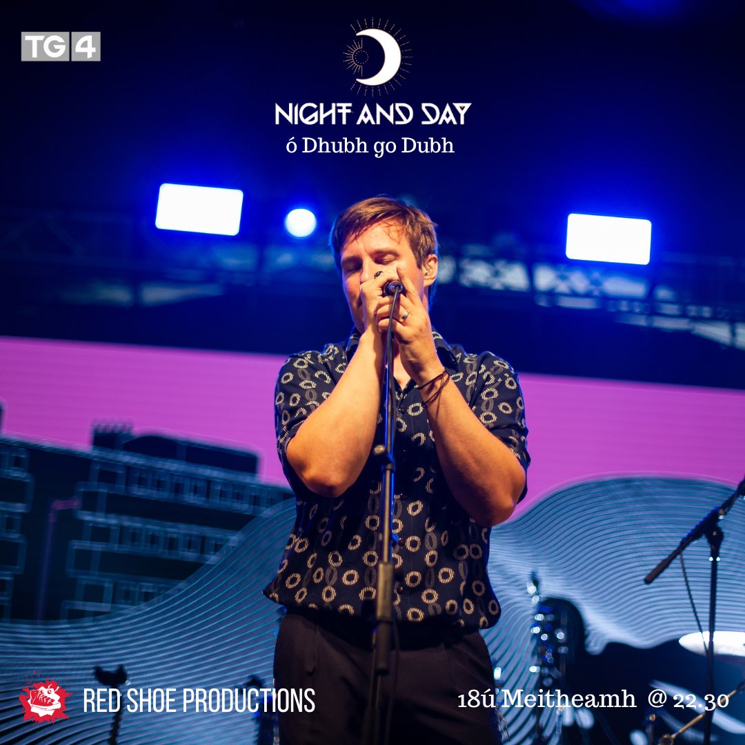 Red Shoe Productions (@redshoe_tv) on Twitter photo This Sunday 👇🏽
Night and Day; ó Dhubh go Dubh kicks off this Sunday at 10.30pm on <a href="/TG4TV/">TG4</a>
Filmed at last year’s <a href="/NightDayFest/">Night and Day</a> Ep 1 features <a href="/wearevillagers/">Villagers</a> <a href="/sodablonde/">Soda Blonde</a> <a href="/COLUMBIAMILLS/">COLUMBIA MILLS</a>
Bígí linn 📺
#tg4 #nightanddayfest #irishmusic This Sunday 👇🏽
Night and Day; ó Dhubh go Dubh kicks off this Sunday at 10.30pm on <a href="/TG4TV/">TG4</a>
Filmed at last year’s <a href="/NightDayFest/">Night and Day</a> Ep 1 features <a href="/wearevillagers/">Villagers</a> <a href="/sodablonde/">Soda Blonde</a> <a href="/COLUMBIAMILLS/">COLUMBIA MILLS</a>
Bígí linn 📺
#tg4 #nightanddayfest #irishmusic